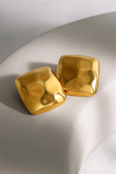 Altın Renk Çelik Küpe (Çift)