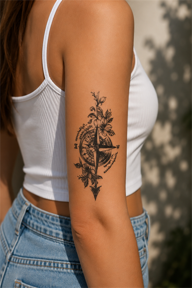 Pusula Geçici Dövme Tattoo