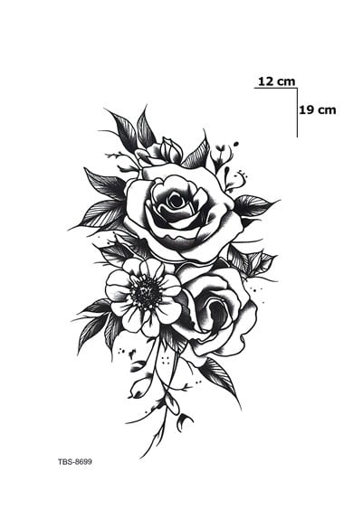Gül Geçici Dövme Tattoo