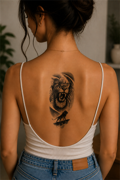 Aslan Dövme Geçici Tattoo