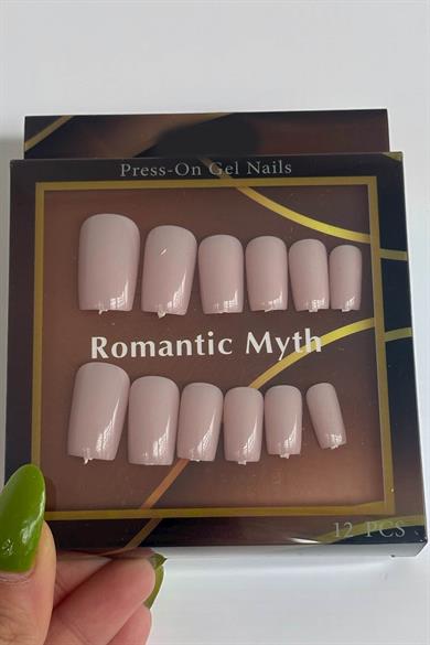 12li Pembe Renk Kedi Gözü Yansımal Takma Tırnak Set (Yapıştırıcılı)