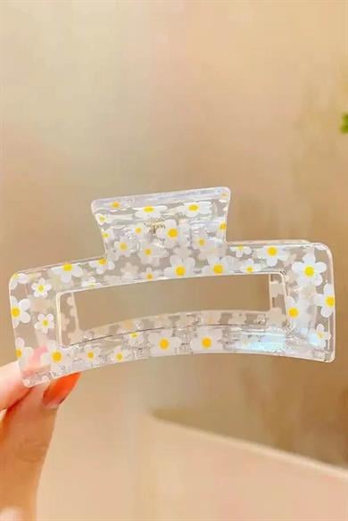 Şeffaf Renk Papatya Figürlü Mandal Toka