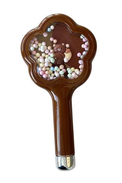 Acı Kahve Renk Ayıcık Detaylı  Saç Tarama Fırçası/ Tarak