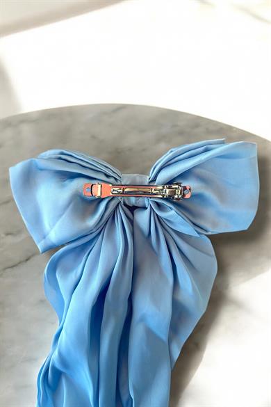 Açık Mavi Renk Kurdele Figürlü Otomat Toka