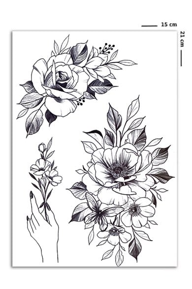 Çiçek Geçici Dövme Tattoo