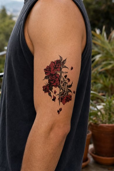 Kılıç Gül Mini Geçici Dövme Tattoo