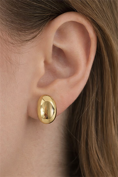 Altın Renk Çelik Küpe (Çift)