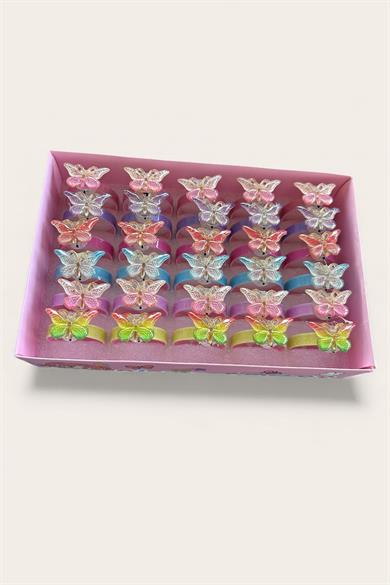 30 Adet Kelebek Figürlü Işıklı Bileklik Set