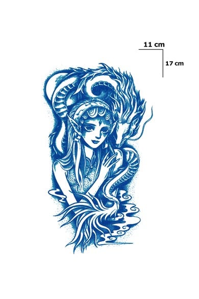 Kız Sonradan Kararan Yarı Kalıcı Geçici Dövme Tattoo