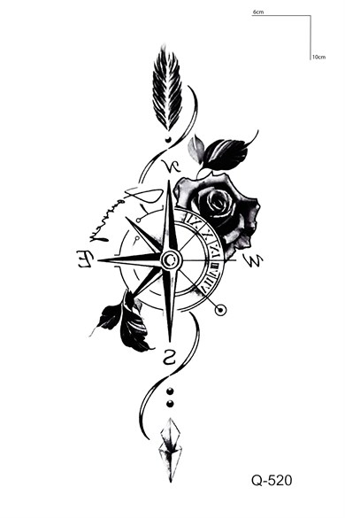 Pusula Mini Geçici Dövme Tattoo