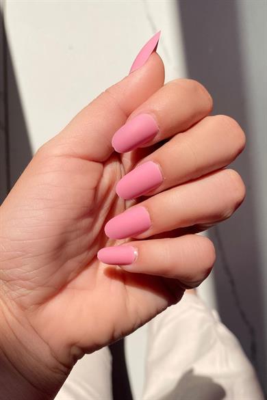 Mat Pembe Renk 24lü Takma Tırnak Seti