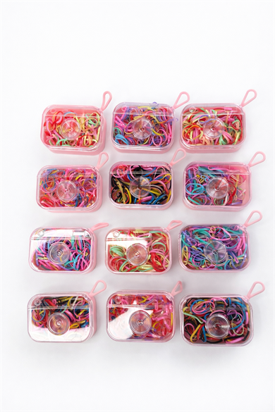 12li Karışık Renk Lastik Toka Set