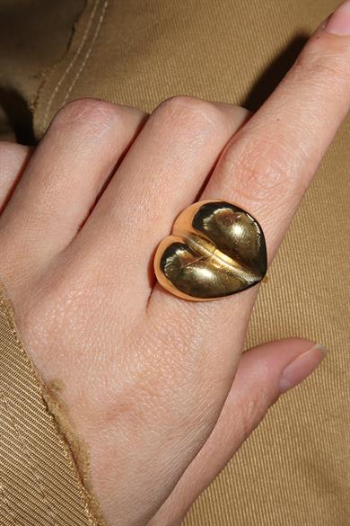 Altın Renk Ayarlanabilir Çelik Yüzük