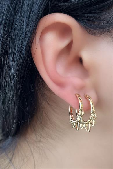 Altın Renk Çelik Xuping Küpe (Çift)