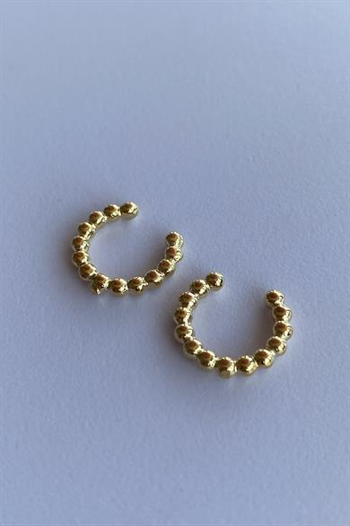 Altın Renk Halka Ear Cuff (Çift)