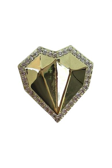 Altın Renk Kalp Figürlü Ajda Charm / Kolye/ Bileklik Ucu