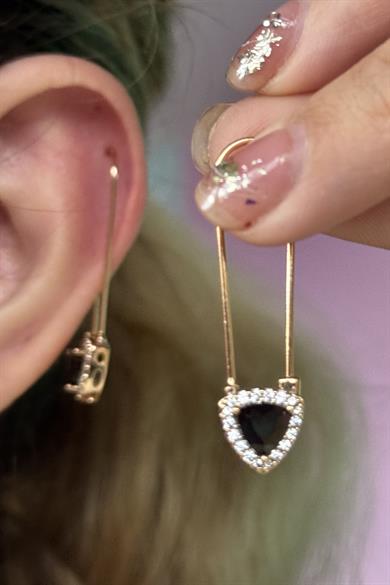 Altın Renk Taş Detaylı Çelik Xuping VİP Küpe (Çift)