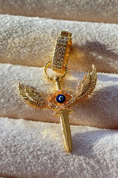 Altın Renk Melek Figürlü Charm