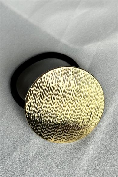 Altın Renk Metal Detaylı Lastik Toka