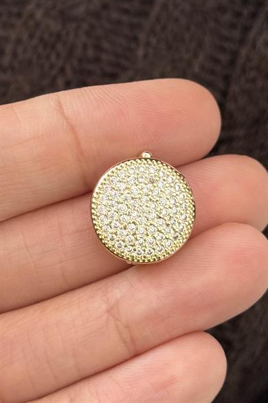 Altın Renk Taş Detaylı Ajda Charm / Kolye/ Bileklik Ucu