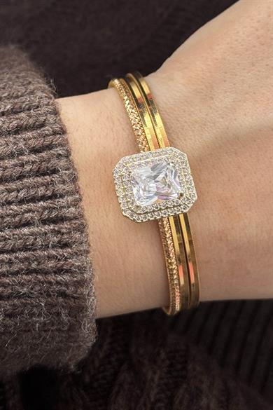 Altın Renk Taş Detaylı Ajda Charm / Kolye/ Bileklik Ucu