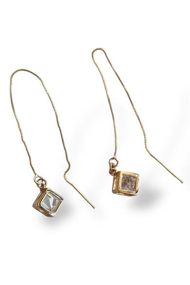 Altın Renk Taş Detaylı Çelik Xuping Küpe (Çift)