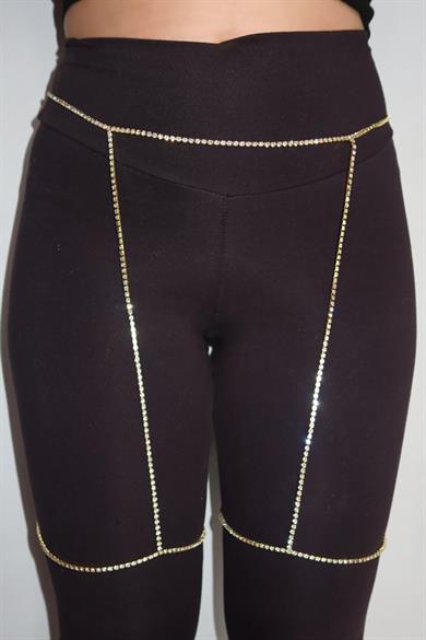 Altın Renk Taşlı Vücut Aksesuarı