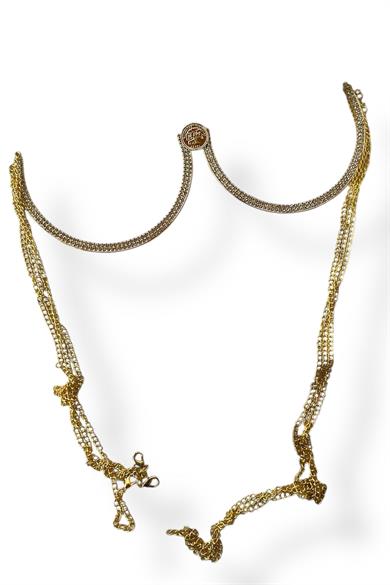 Altın Renk Taşlı Vücut Aksesuarı