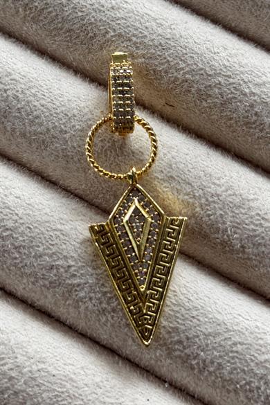 Altın Renk Üçgen Figürlü Ajda Charm