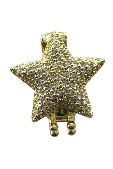 Altın Renk Yıldız Figürlü Taş Detaylı Ajda Charm / Kolye/ Bileklik Ucu