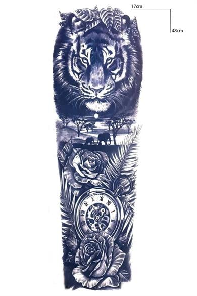 Aslan Figürlü 12 Saat Sonra Kararan Geçici Kol Dövme Tattoo