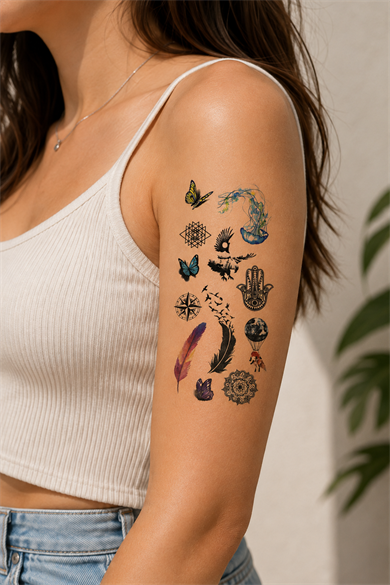Karışık Dövme Geçici Tattoo