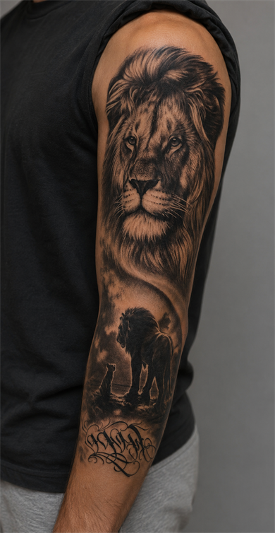 Aslan Kol Geçici Dövme Tattoo