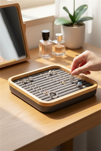 Antrasit Renk Yüzük Kelepçe Düzenleyici Rulo Yüzük Standı