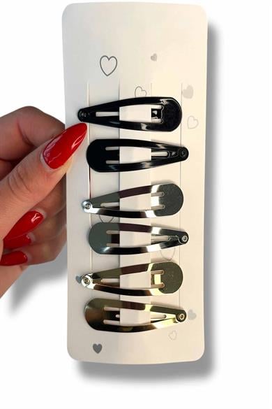 Karışık Renk 6lı Yan Toka Set