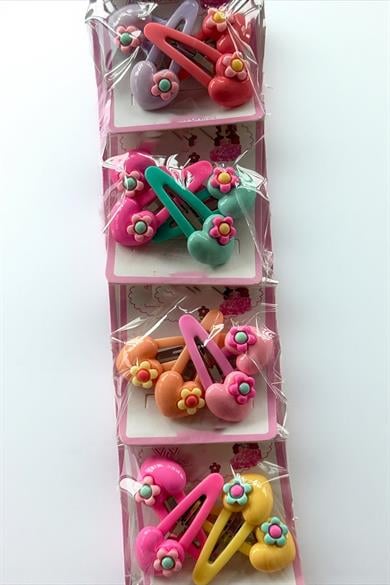 6lı Karışık Renk Karışık Figürlü Yan Toka Set 