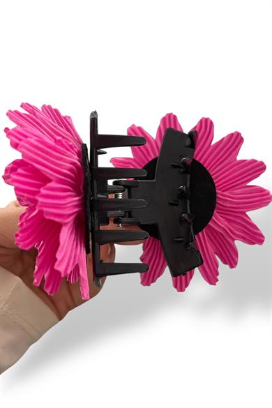 Pembe Renk Çiçek Figürlü Mandal Toka