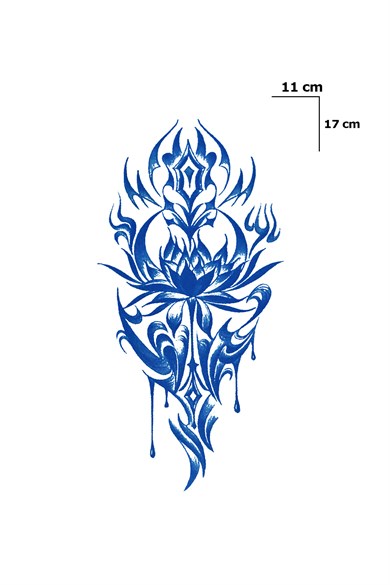 Çiçek Sonradan Kararan Yarı Kalıcı Geçici Dövme Tattoo