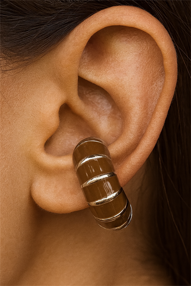 Gümüş Renk YSX Ear Cuff (Tek)