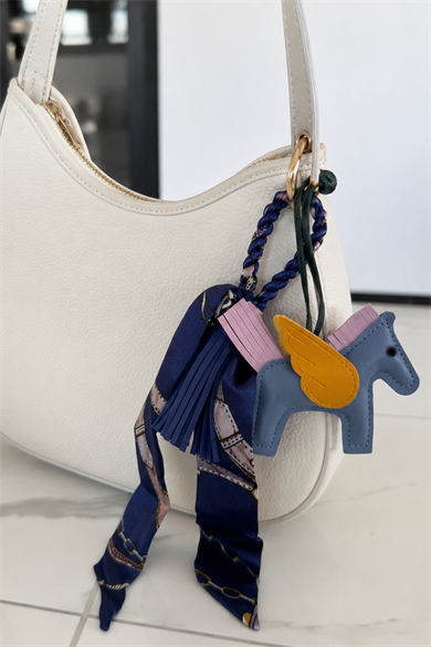 Karışık Renk Unicorn Detaylı Çanta Charm/ Anahtarlık