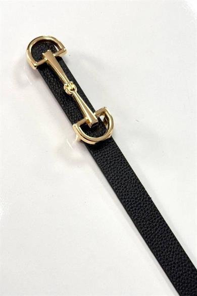 Siyah Renk Kadın Deri Kemer