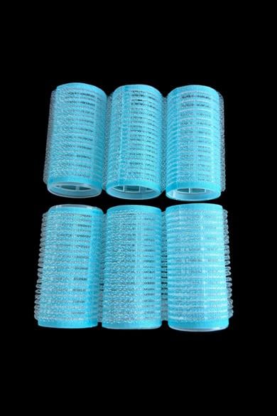 Mavi Renk 6lı Küçük Boy Bigudi Set