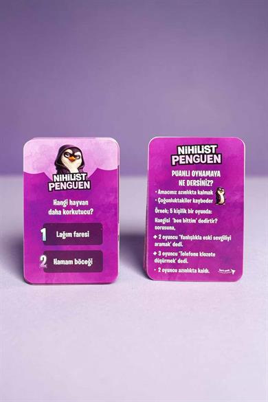 Penguen Soru Cevap Oyunu Eğlence Parti Sevgili- Çift Oyunları Kart Oyunu