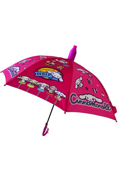 Pembe Renk Karışık Figürlü Kılıflı Çocuk Şemsiye