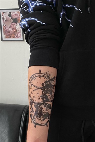 Saat Büyük Geçici Dövme Tattoo