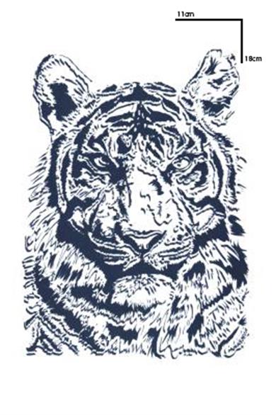 Aslan Figürlü 12 Saat Sonra Kararan Geçici Orta Dövme Tattoo