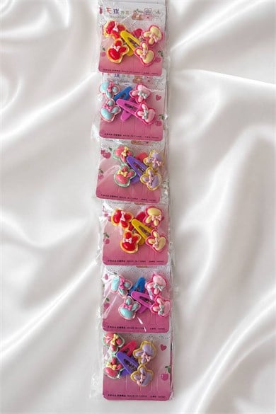 24lü Karışık Renk Yan Toka Set