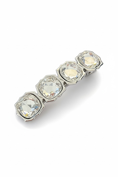 Gümüş Renk Taşlı Otomat Toka