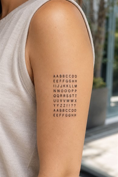 Alfabe Harf Mini Geçici Dövme Tattoo