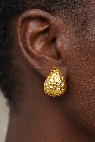 Altın Renk Çelik Küpe (Çift)